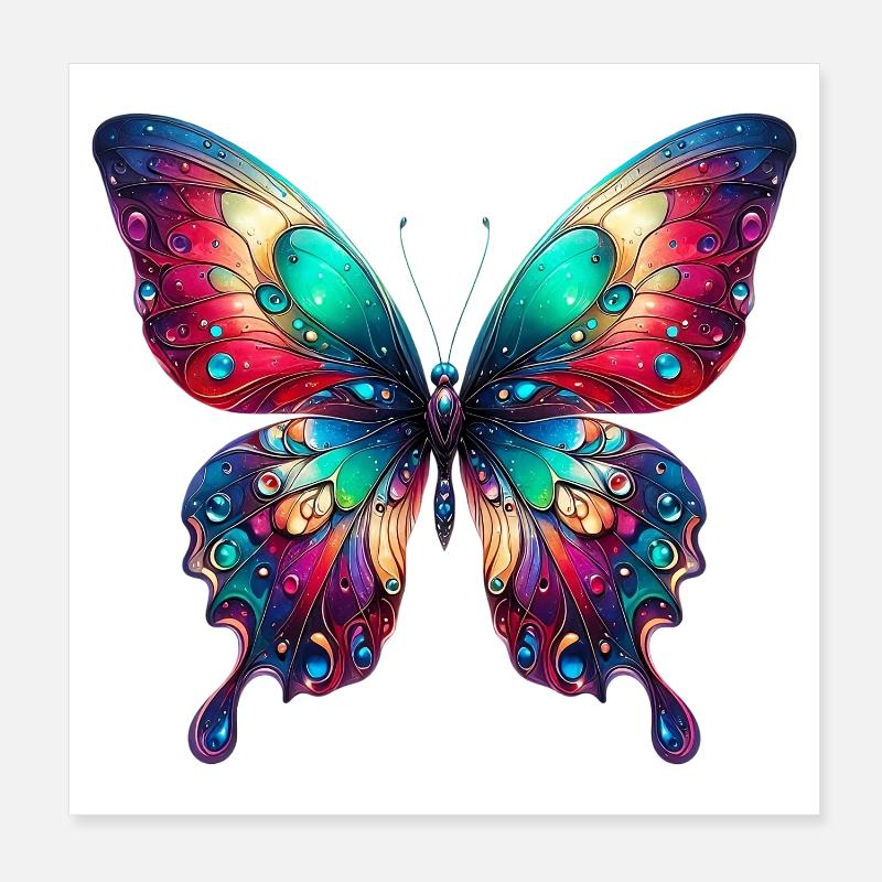 Schmetterling Poster 20x20 cm