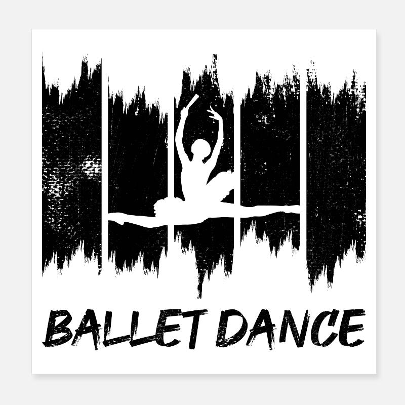 Danse classique - Poster 20 x 20 cm - blanc