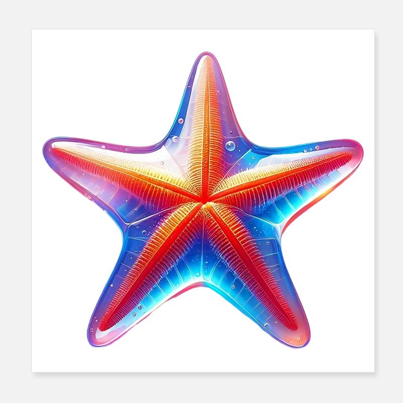 Étoile de mer Poster 20 x 20 cm