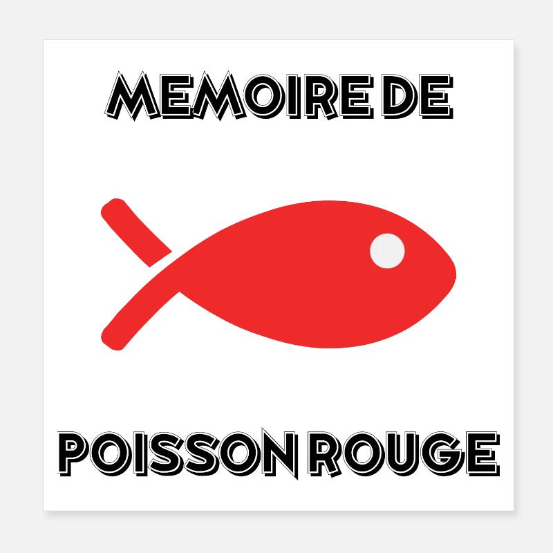 FISH. MEMORY Poster 8" x 8" (20x20 cm)