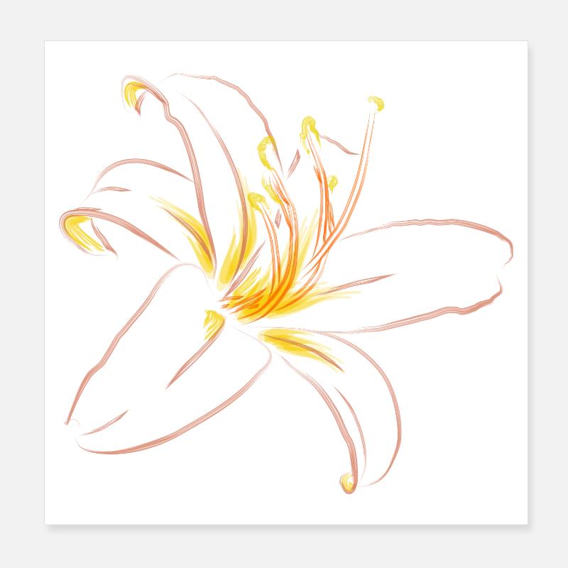 LYS ROSE CLAIR Poster 20 x 20 cm
