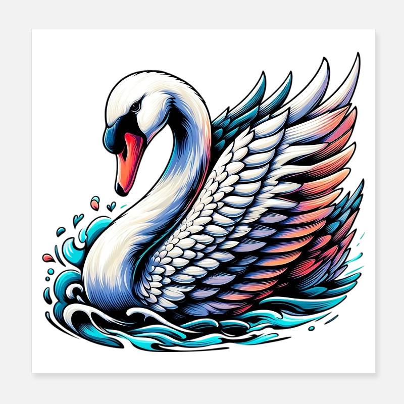 Cygne Poster 20 x 20 cm