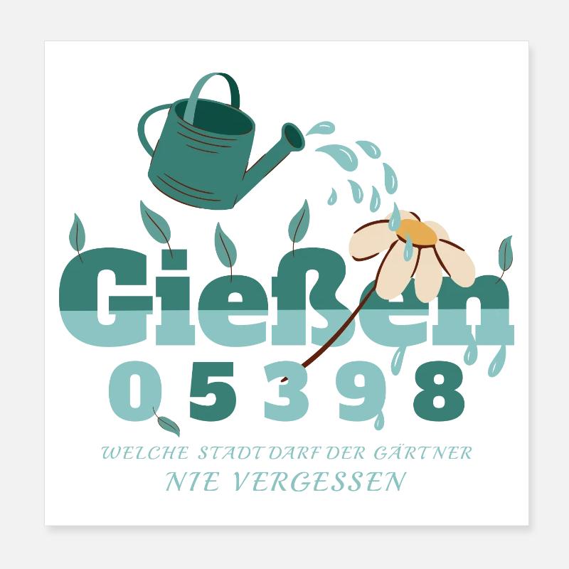Gießen Hessen Poster 20x20 cm