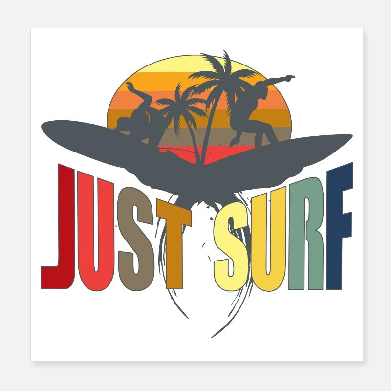 surfer Poster 20 x 20 cm