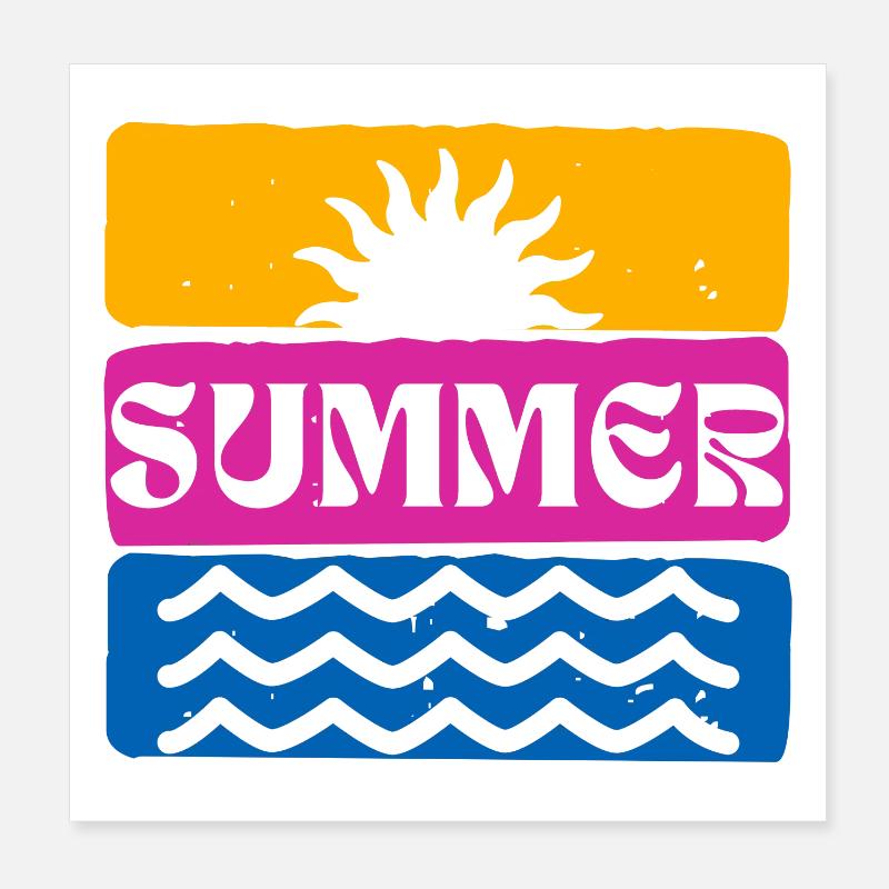 Sommer Poster 20x20 cm