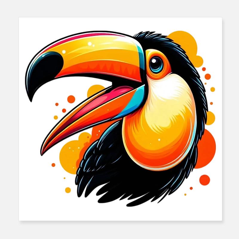 Tukan Poster 20x20 cm