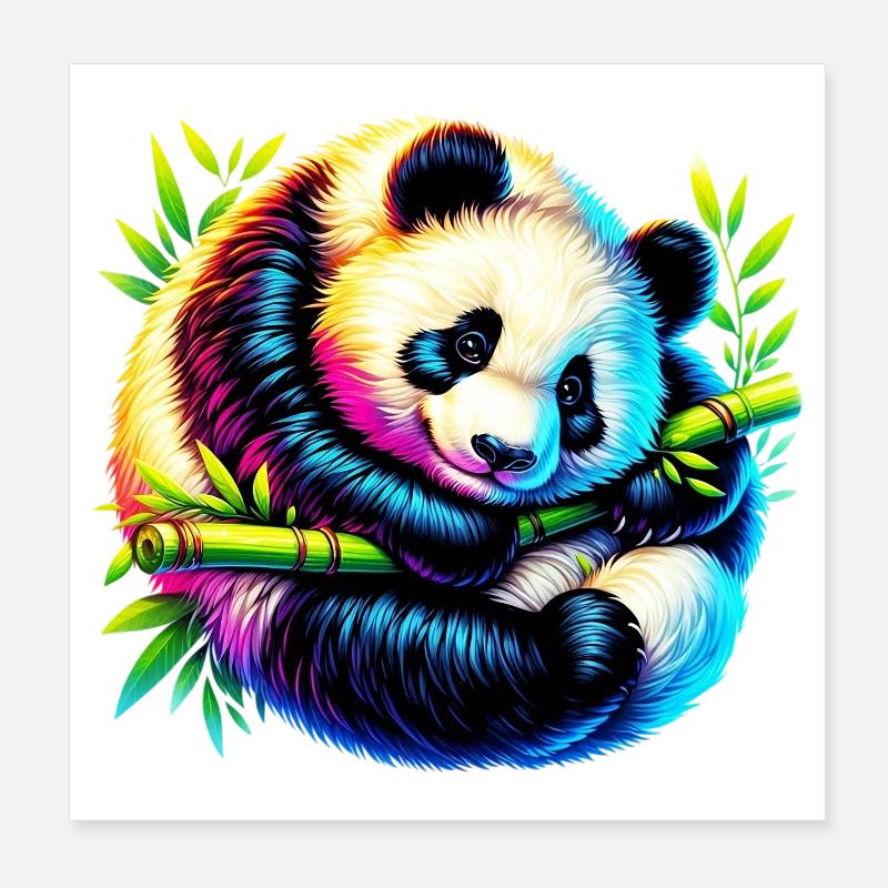 Panda Poster 20x20 cm
