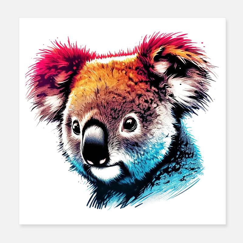 Koala Poster 8" x 8" (20x20 cm)