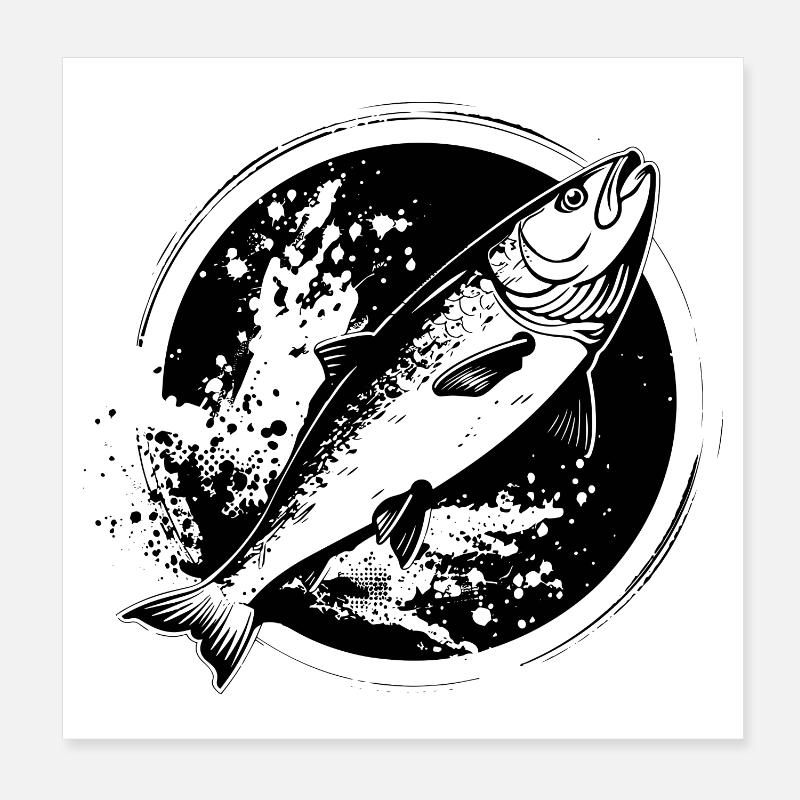 Poisson Poster 20 x 20 cm