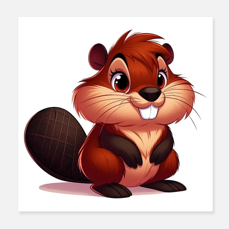 Castor Poster 20 x 20 cm