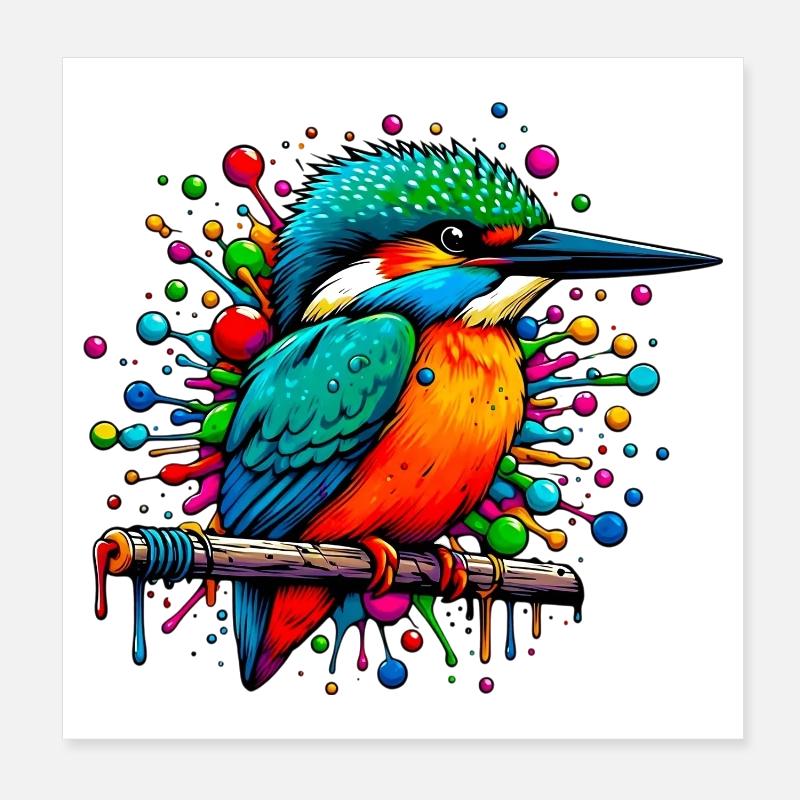 Martin-pêcheur Poster 20 x 20 cm