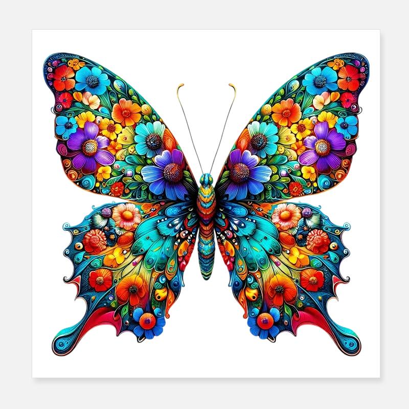 Schmetterling Poster 20x20 cm