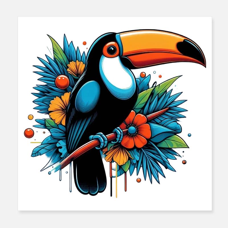 Tukan Poster 20x20 cm
