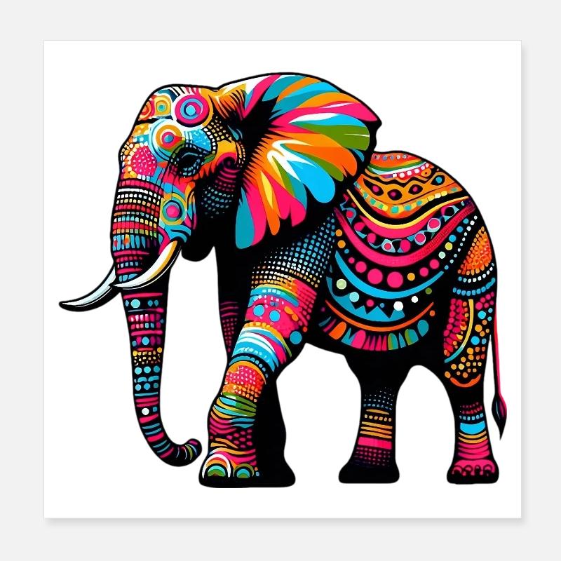 Elefant Poster 20x20 cm