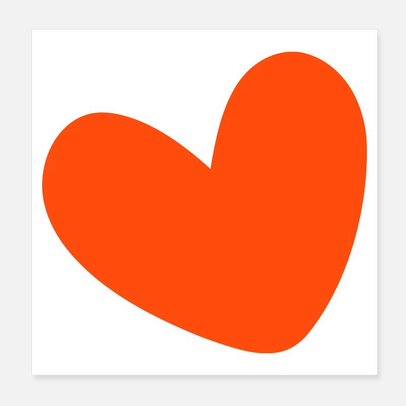 Coeur rempli de couleurs Poster 20 x 20 cm