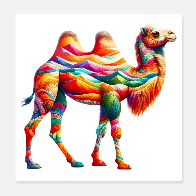 Kamel Poster 20x20 cm