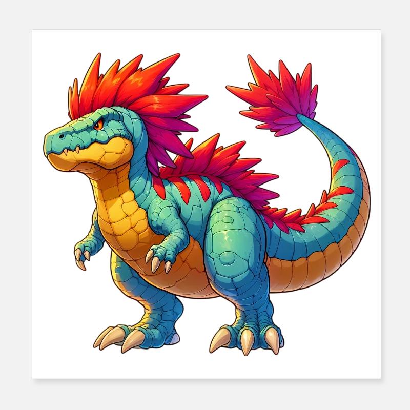 Dinosaure Poster 20 x 20 cm
