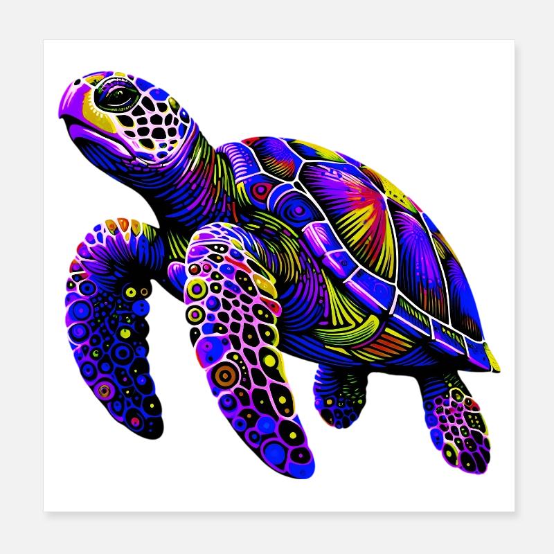 Tortue Poster 20 x 20 cm