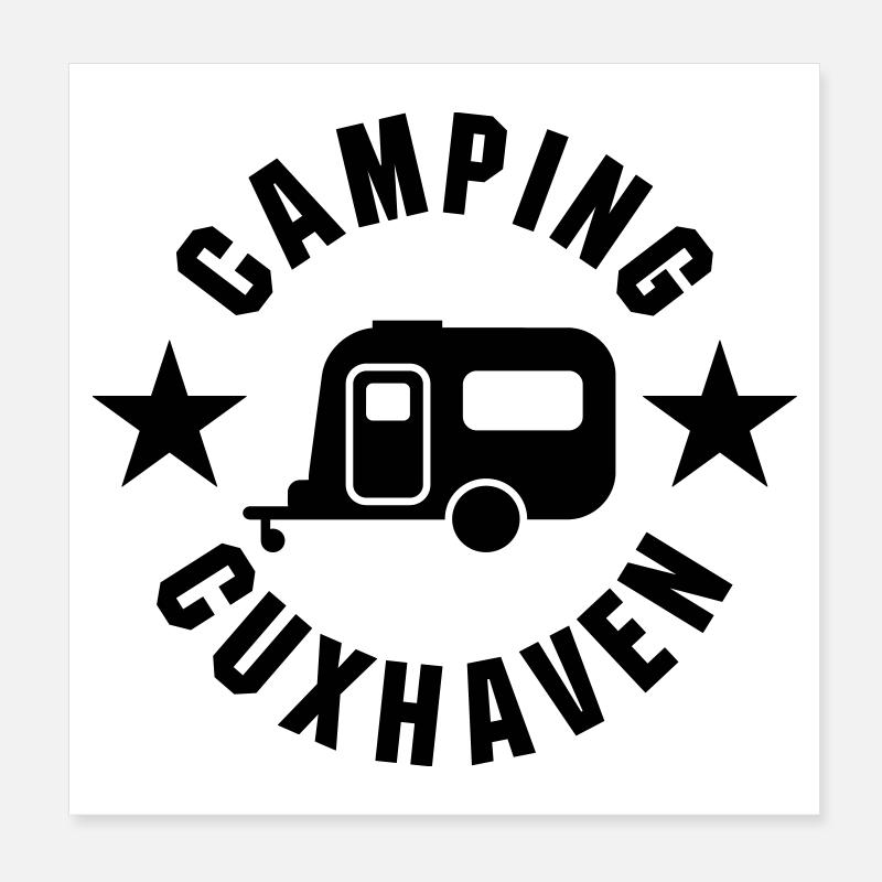 Camping Cuxhaven Poster 20x20 cm