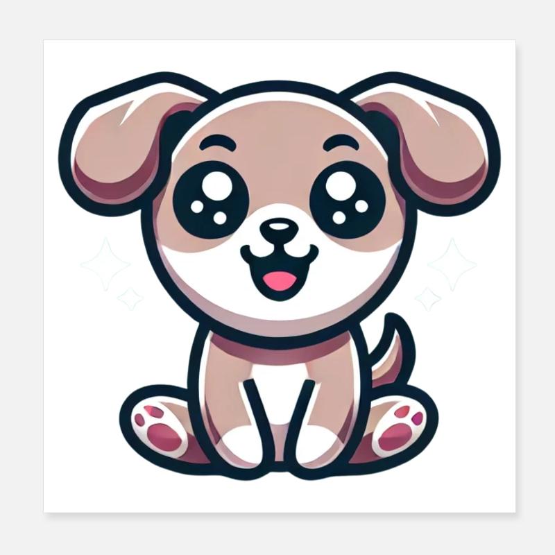 Cute Dog - Poster 8" x 8" (20x20 cm) - white