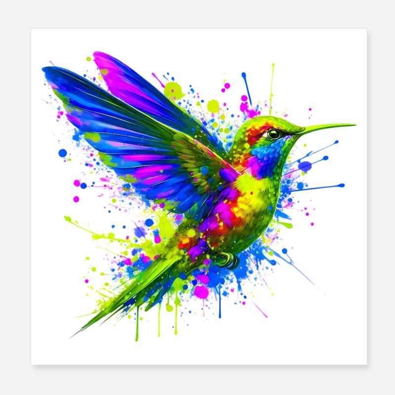Kolibri Poster 20x20 cm