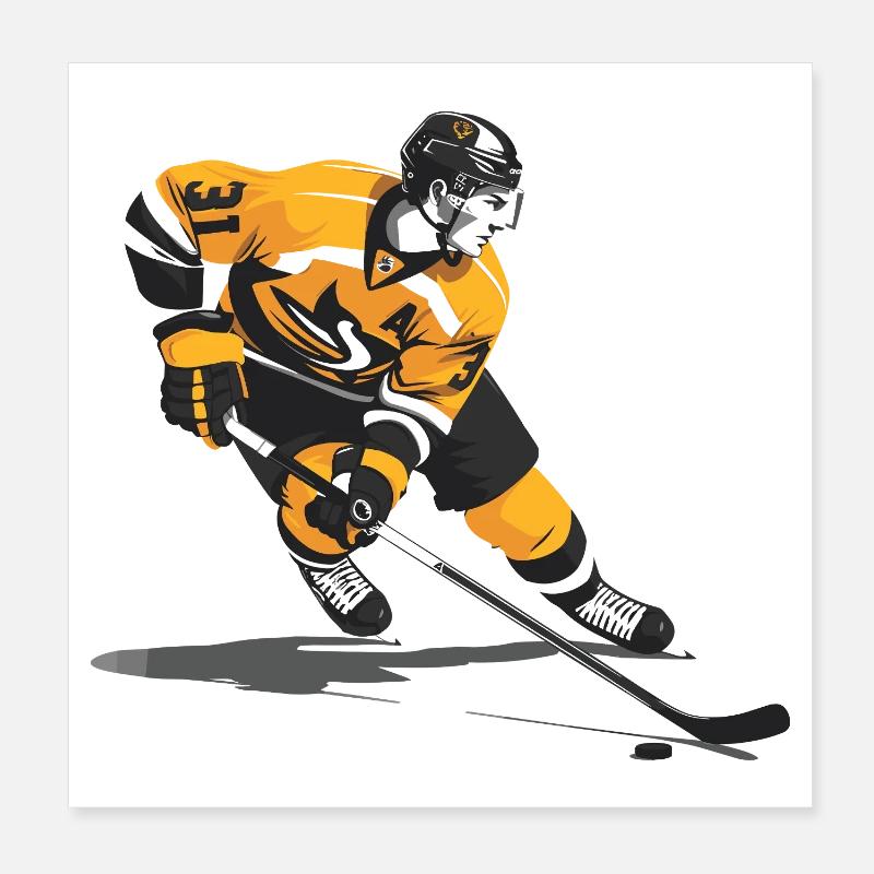 hockey player Poster 8" x 8" (20x20 cm)