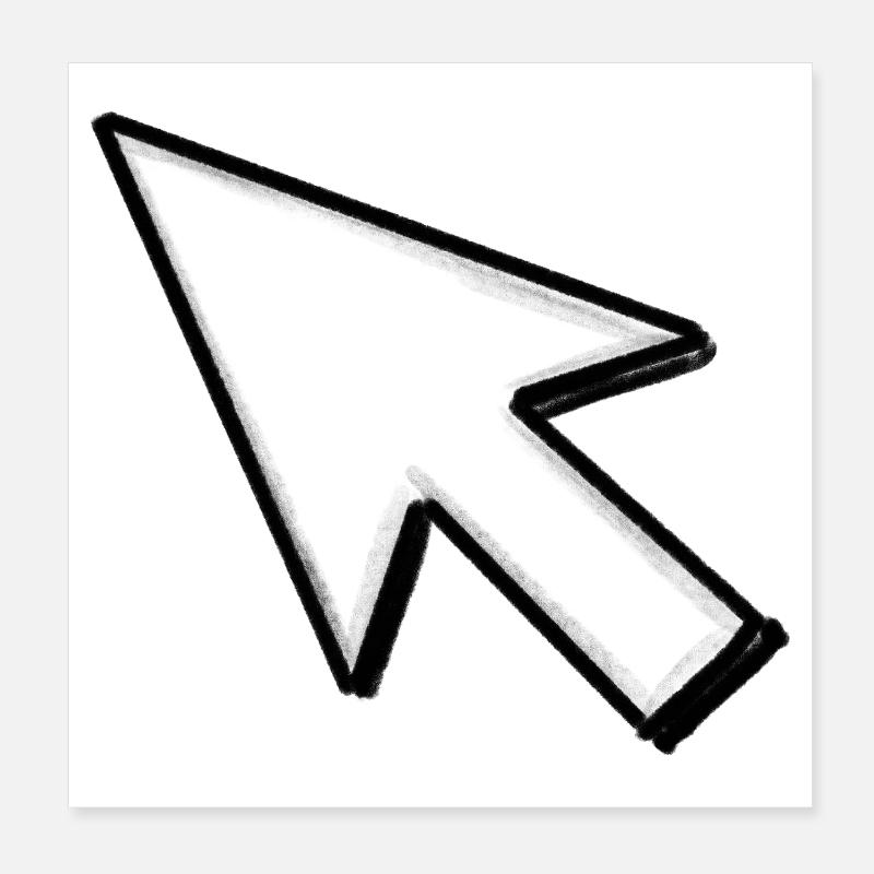Cursor: Click me! Poster 8" x 8" (20x20 cm)