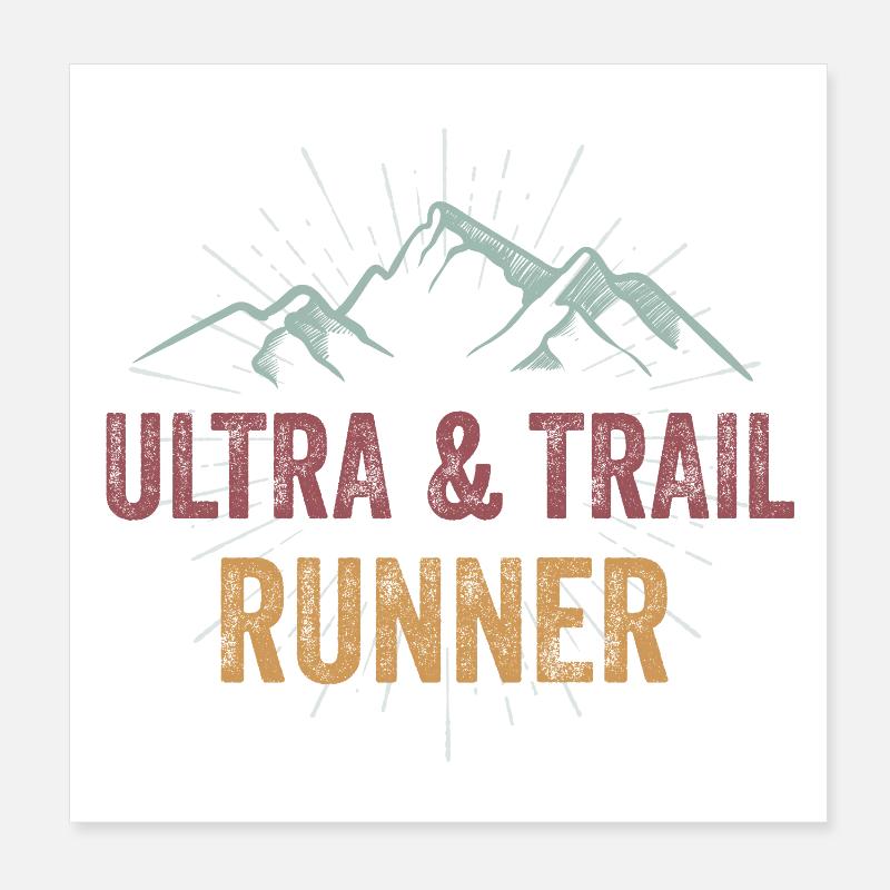 Ultra & Trail Runner Poster 20x20 cm