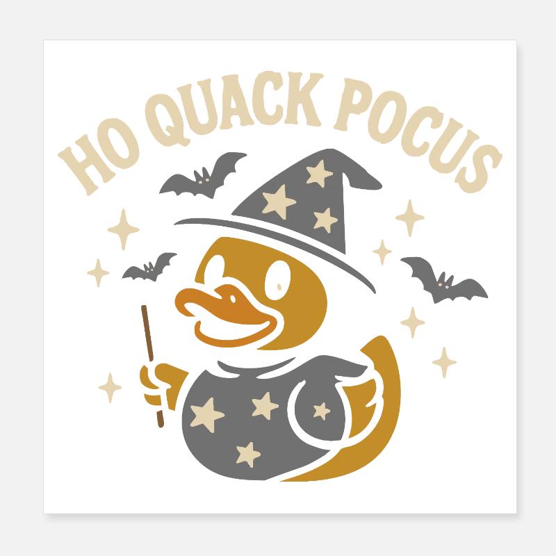 Magician Rubber Duck with Funny Saying Motif Poster 8" x 8" (20x20 cm)