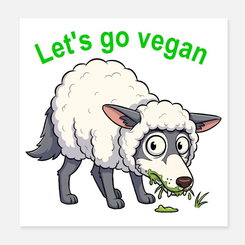 Wolf_in_schaapskleren Poster 20 x 20 cm