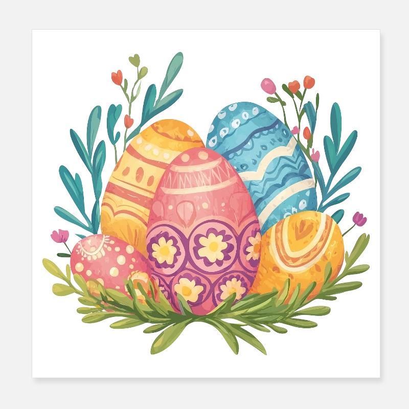 Easter egg Poster 8" x 8" (20x20 cm)