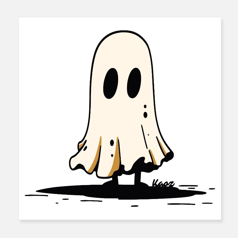 Playful ghosts for Halloween Poster 8" x 8" (20x20 cm)