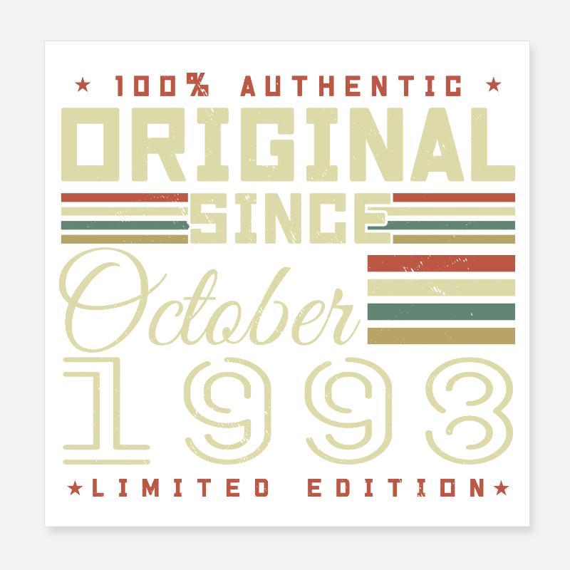 Legendary Since October 1998 | October 1998 Poster 8" x 8" (20x20 cm)