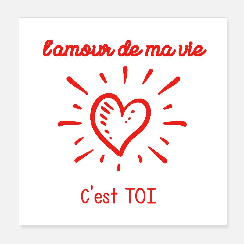 Die Liebe meines Lebens Du bist es Poster 20x20 cm
