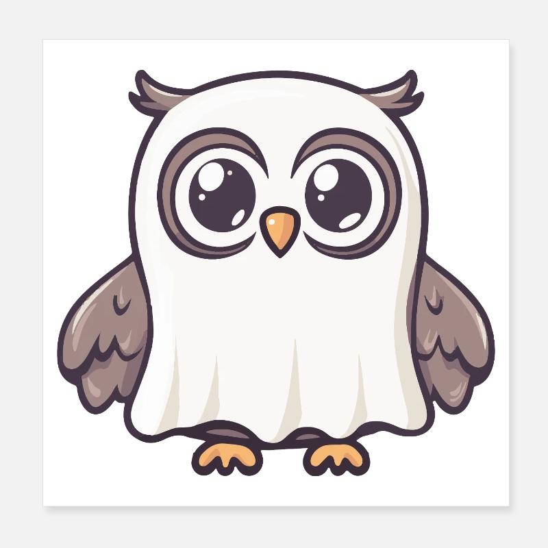 Eule Halloween Geist Poster 20x20 cm