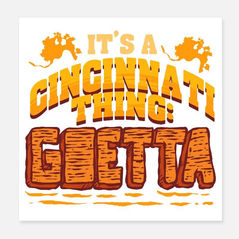 Goetta Wurst Cincinnati Thing Poster 20x20 cm