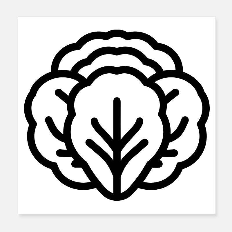 cabbage Poster 8" x 8" (20x20 cm)