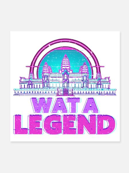 Cambodia Cambodian Wat A Legend - Poster 8" x 8" (20x20 cm) - white - Front