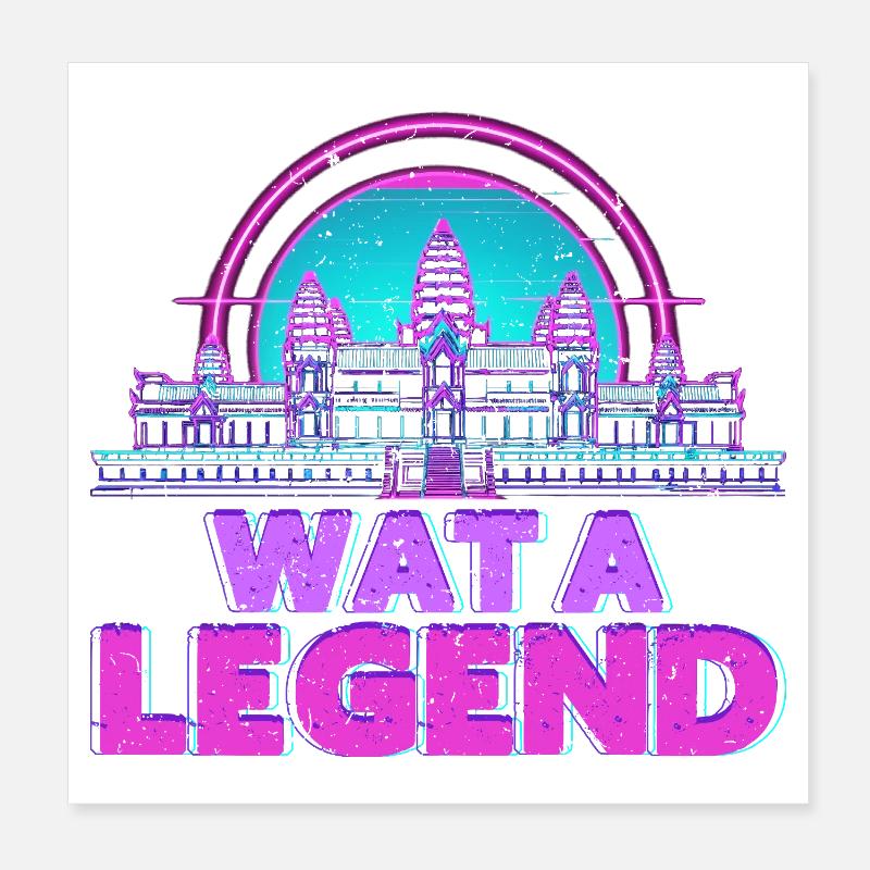 Cambodge Wat cambodgien Une légende Poster 20 x 20 cm