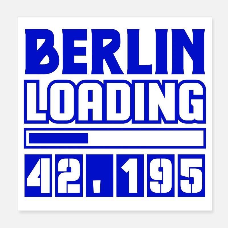 Berlin Loading Marathon  Poster 20x20 cm