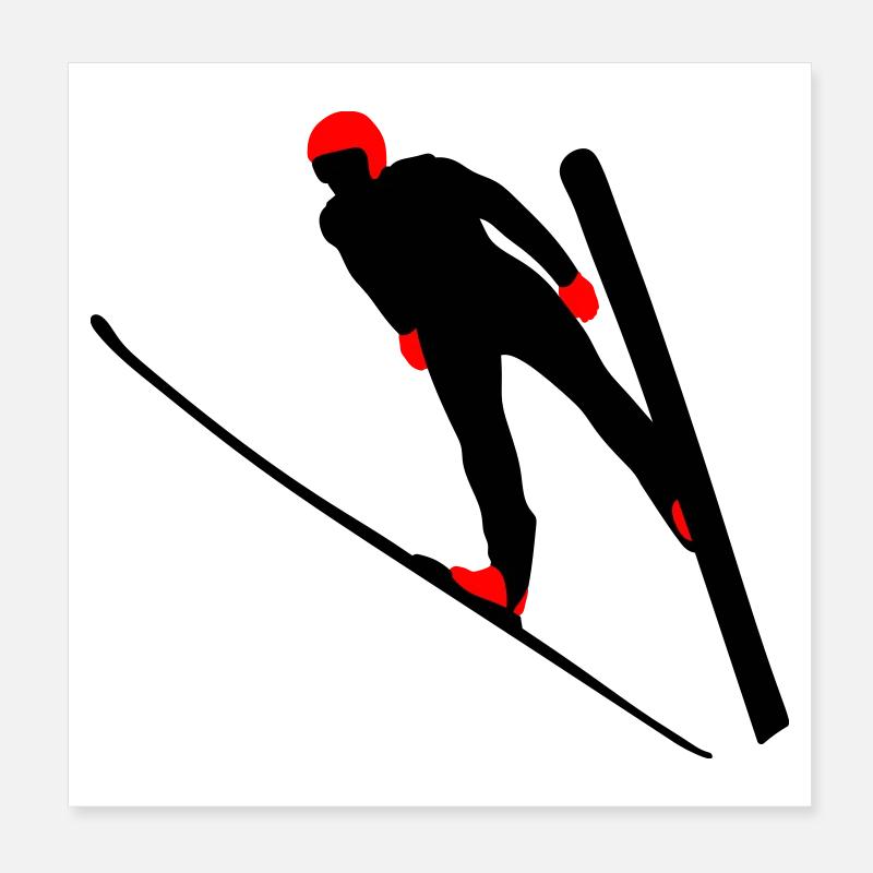 Ski jump Poster 8" x 8" (20x20 cm)