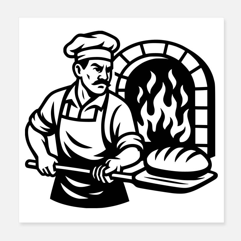 Baker Poster 8" x 8" (20x20 cm)