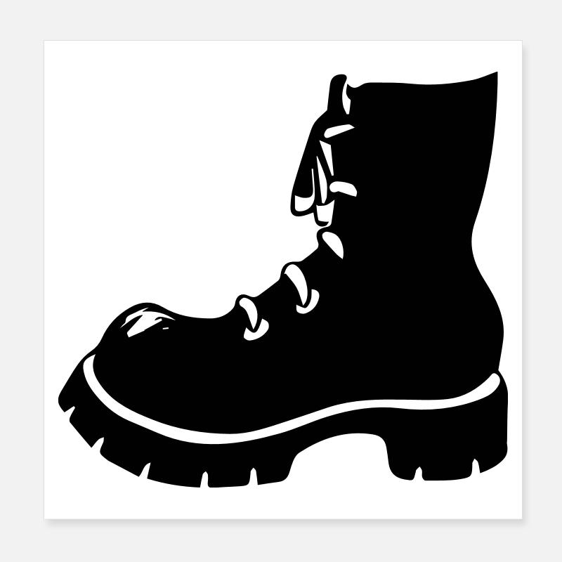 Bottes Punk Chaussures Poster 20 x 20 cm