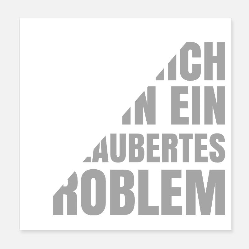 Küss mich ich bin ein verzaubertes Problem Poster 20x20 cm