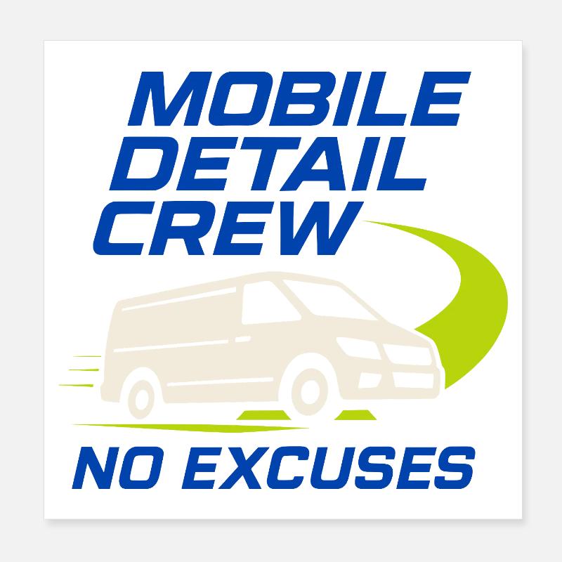 Auto Detailer Buffer Pro Paint Poster 8" x 8" (20x20 cm)