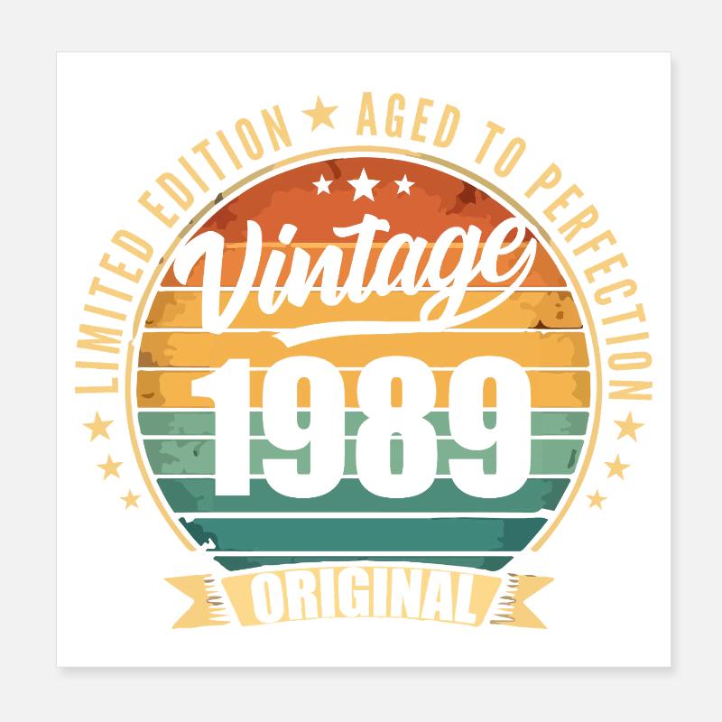 1989 Anniversary Limited Edition Poster 8" x 8" (20x20 cm)