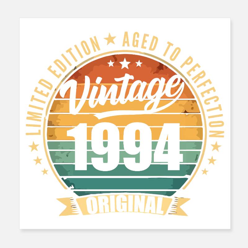 Vintage 1994 Anniversary Limited Edition 1994 Poster 8" x 8" (20x20 cm)