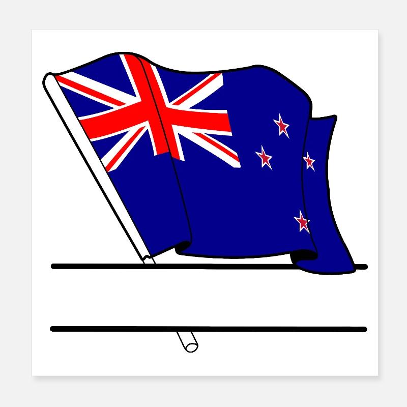 Neuseeland – Textraum Poster 20x20 cm