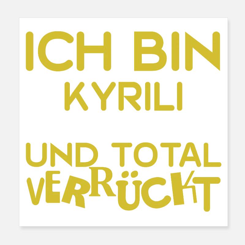 Cadeau pour Kirill Poster 20 x 20 cm