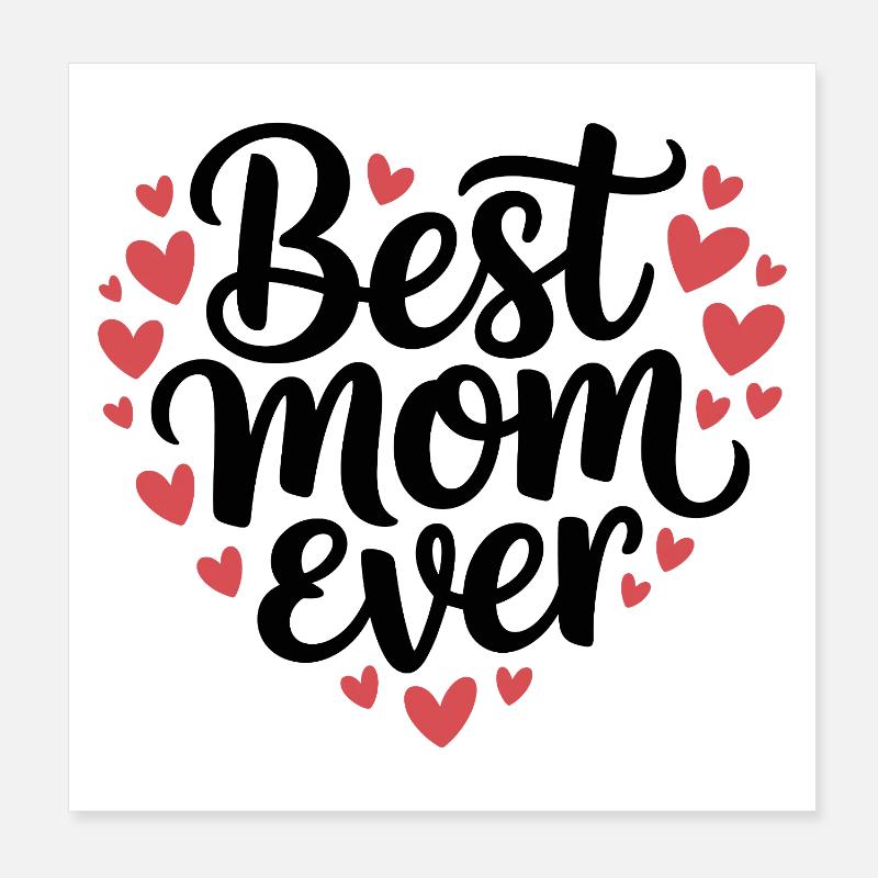 Die beste Mutter aller Zeiten Poster 20x20 cm